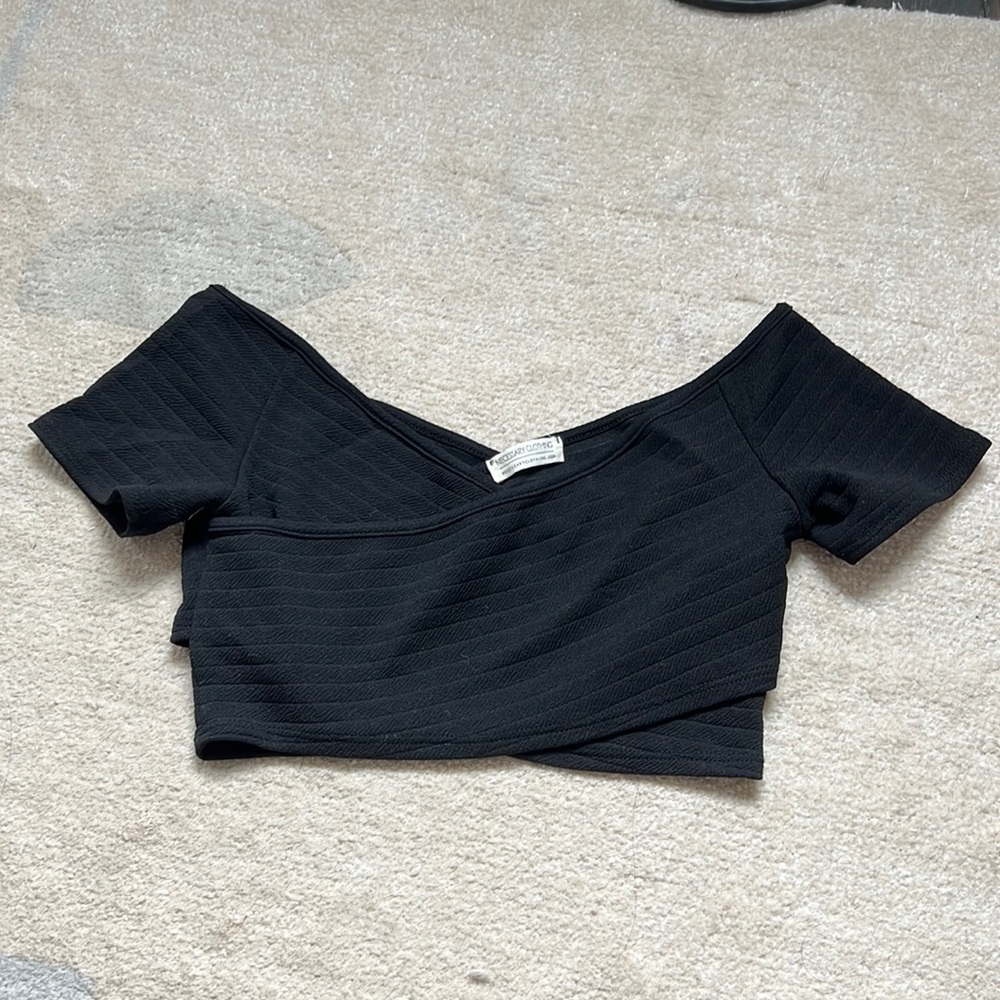 Necessary Clothing cropped wrap top
